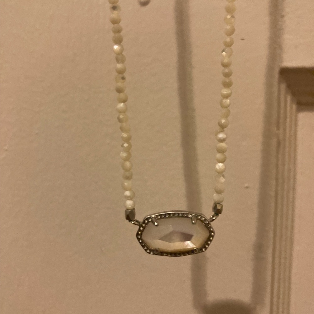 Kendra Scott white Elisa pendant
